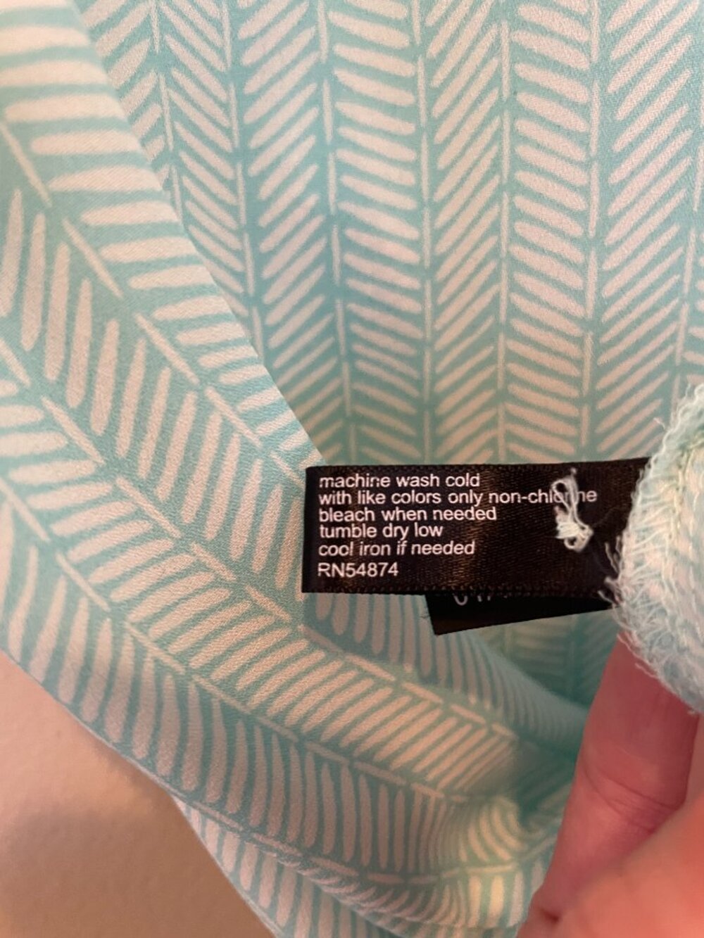 The Limited Sleeveless Blouse Aqua White Herringbone Collared S - Picture 2 of 4